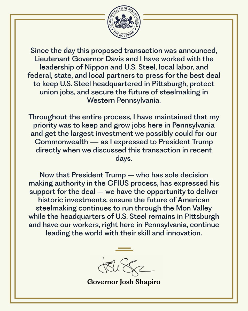 Governor Josh Shapiro tweet media