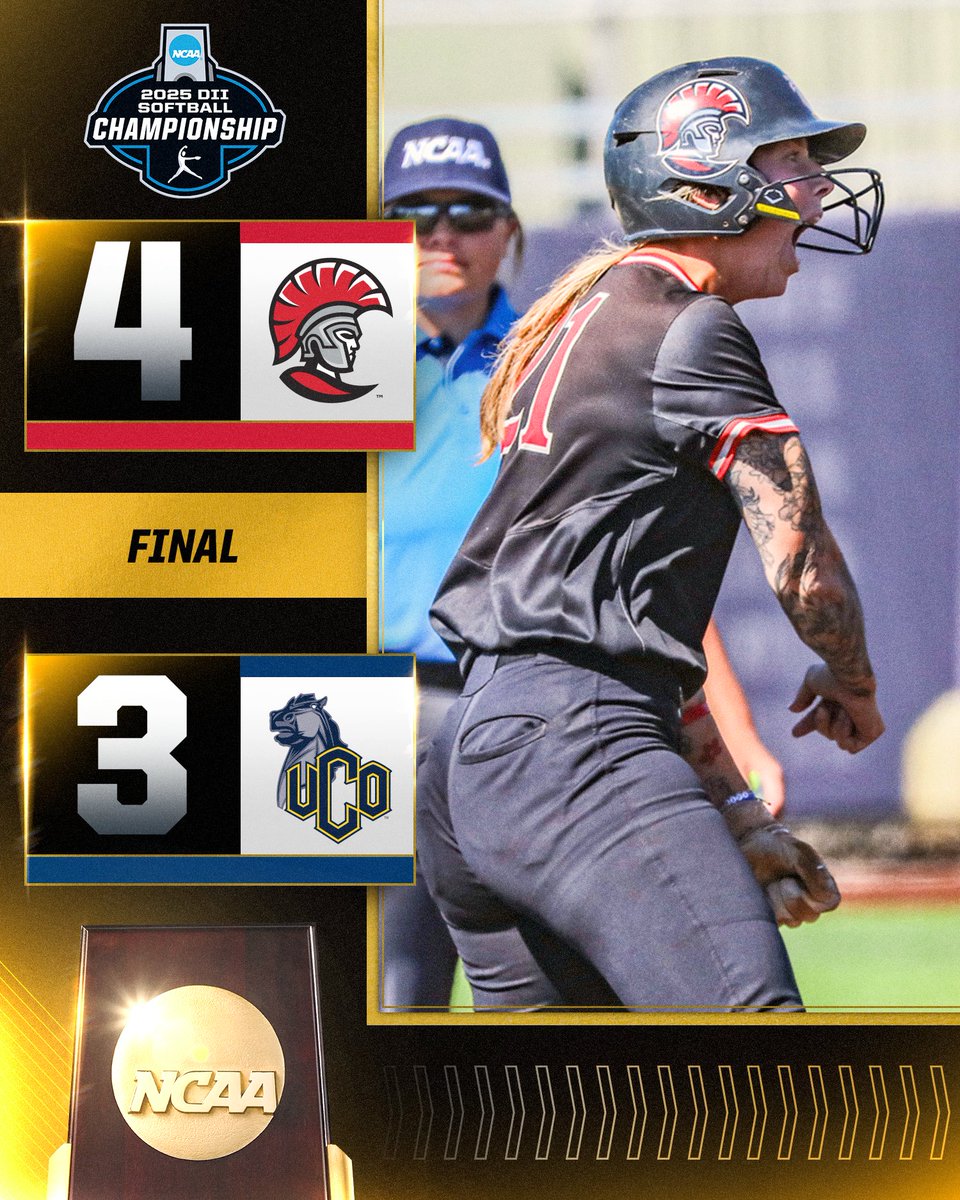 NCAA Division II (@ncaadii) on Twitter photo ๐๐๐๐๐๐๐๐ ๐๐๐๐ ๐๐๐๐ ๐๐๐๐๐
๐๐๐๐๐ช
Mariah Galhouse and Kate Desimone combine for 4 RBI as <a href="/tampaspartans/">Tampa Spartans</a> earns a thrilling 4-3 victory over Central Oklahoma to advance into Sunday's Semifinal of the #D2SB Championship!
๐ฅ: on.ncaa.com/25D2SBsp
#D2SB | ๐๐๐๐๐๐๐๐ ๐๐๐๐ ๐๐๐๐ ๐๐๐๐๐
๐๐๐๐๐ช
Mariah Galhouse and Kate Desimone combine for 4 RBI as <a href="/tampaspartans/">Tampa Spartans</a> earns a thrilling 4-3 victory over Central Oklahoma to advance into Sunday's Semifinal of the #D2SB Championship!
๐ฅ: on.ncaa.com/25D2SBsp
#D2SB |