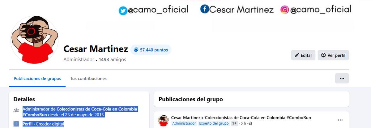 Camo__Oficial's tweet photo. ¡Vamos a celebrar! ¡Un día como hoy, hace como 12 años, me dio por crear un lindo grupo dedicado a mi marca favorita, @CocaCola, hace 12 años cree el grupo de Coleccionistas de Coca-Cola en Colombia #ComboRun!
¡Impresionante, hoy ya somos 26.8 mil miembros en FB de todo el mundo https://t.co/g705toAHNs