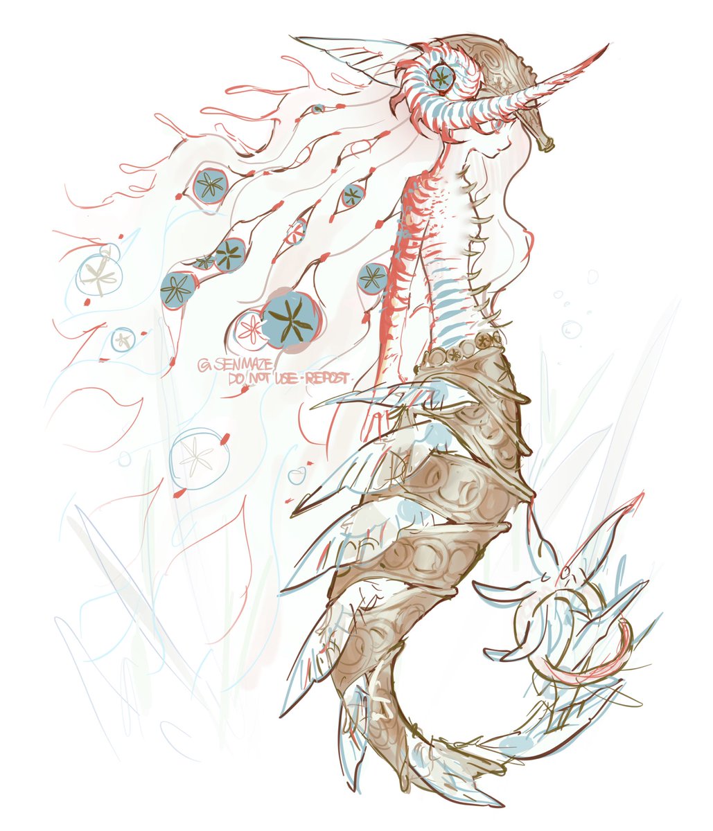 seahorse inspired doodle