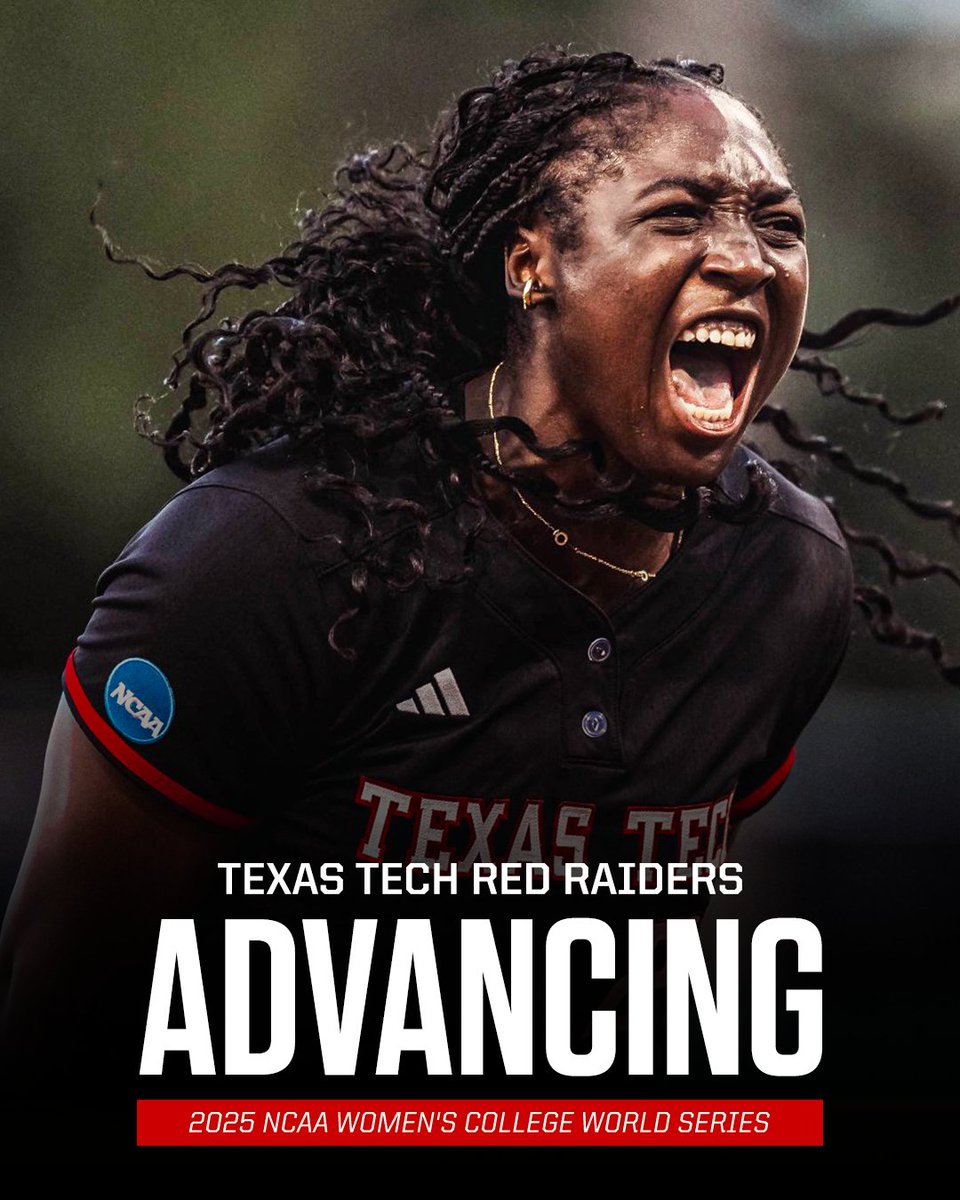 espnW (@espnw) on Twitter photo TEXAS TECH IS HEADED TO THE WCWS FOR THE FIRST TIME IN PROGRAM HISTORY 🔥 <a href="/TexasTechSB/">Texas Tech Softball</a> TEXAS TECH IS HEADED TO THE WCWS FOR THE FIRST TIME IN PROGRAM HISTORY 🔥 <a href="/TexasTechSB/">Texas Tech Softball</a>