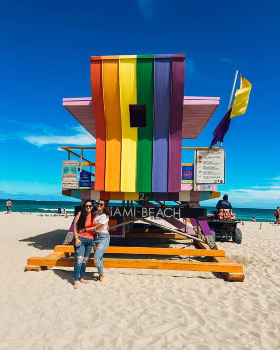 VisitMiamiLGBTQ's tweet photo. When you see the 12th Street Lifeguard Stand, you know you've come to the right place! 🌈
Snap a pic at the iconic Rainbow Lifeguard Stand, tag us, and you might just spot yourself on our feed!
📸: @manacs1 on IG
#VisitMiamiLGBTQ #MiamiBeach #GayBeach #Lesbian #GayTravelGuide https://t.co/20QVfhVLY1