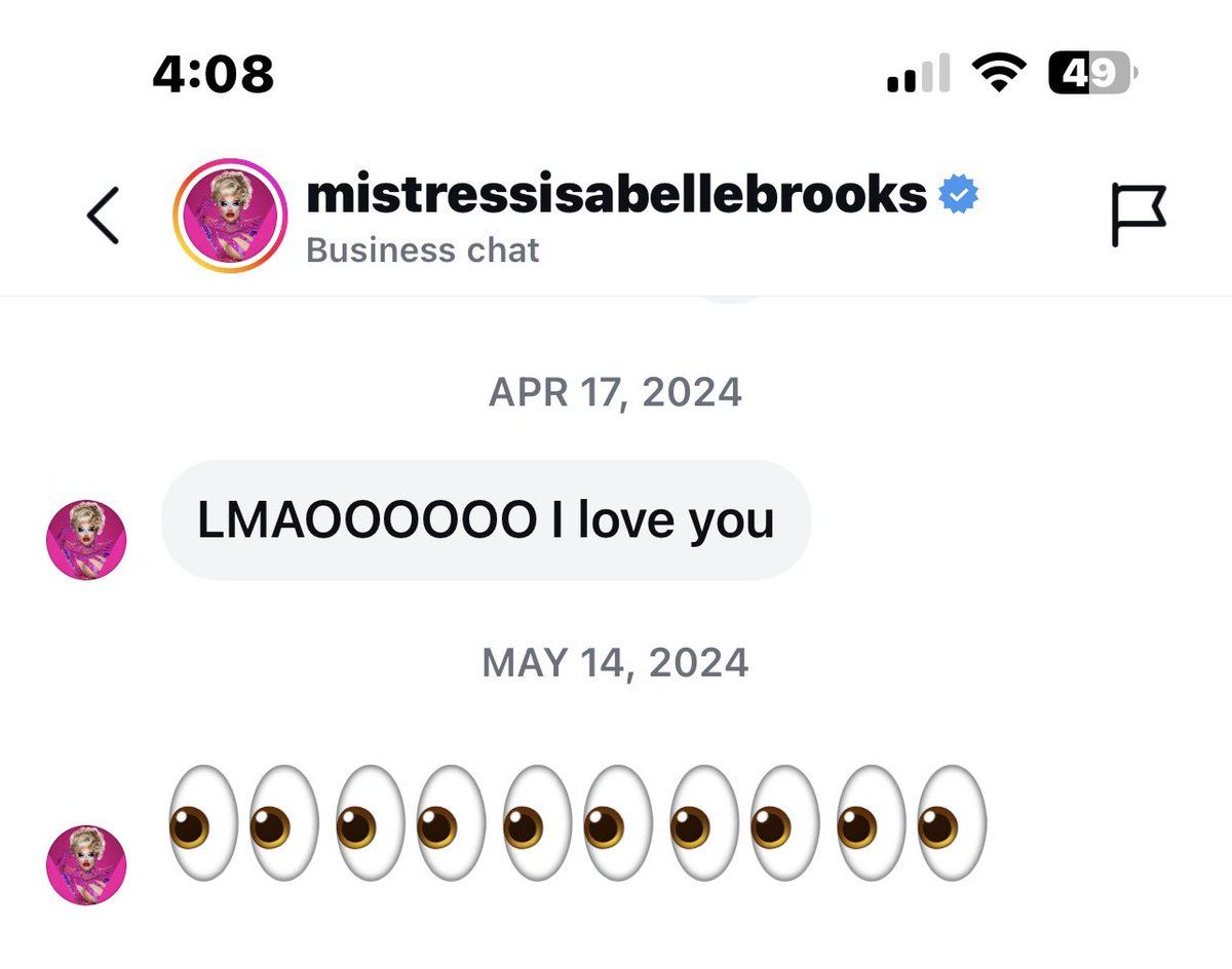 Tina Burner (@thetinaburner) on Twitter photo Show me the receipts 🧾
She slid into my dms ;) <a href="/MistressIBrooks/">Mistress Isabelle Brooks</a> <a href="/RuPaulsDragRace/">RuPaul's Drag Race</a> <a href="/paramountplus/">Paramount+</a> #byeronald Show me the receipts 🧾
She slid into my dms ;) <a href="/MistressIBrooks/">Mistress Isabelle Brooks</a> <a href="/RuPaulsDragRace/">RuPaul's Drag Race</a> <a href="/paramountplus/">Paramount+</a> #byeronald