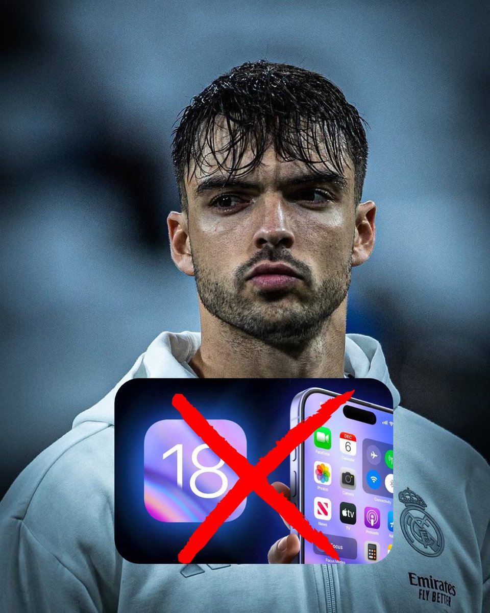 ⛔️🇪🇸 Según fuentes cercanas, Raúl Asencio se niega a actualizar su iPhone a iOS 18

“El 17 tiene todo lo que necesito”.