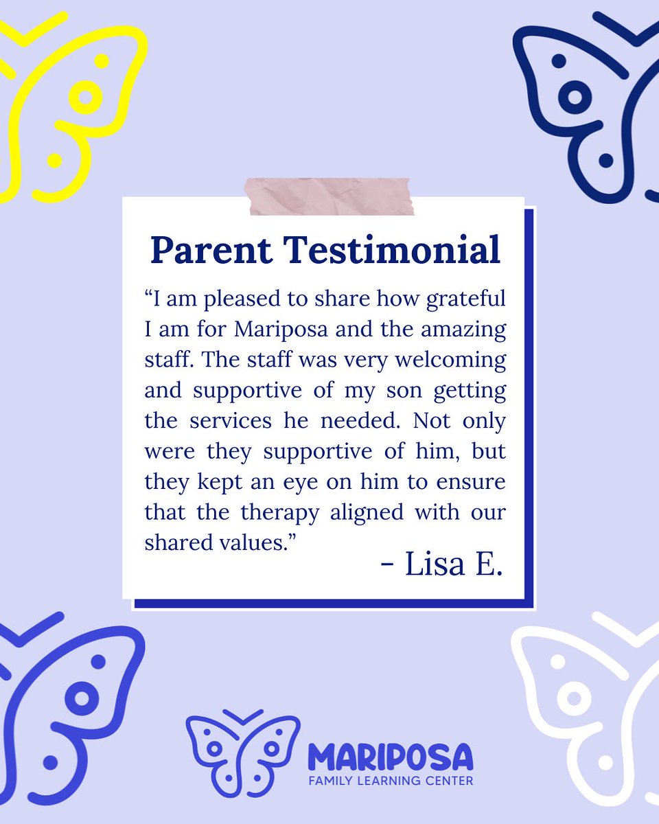 We love hearing from our Mariposa FLC families!💙

#ParentVoices #EarlyChildhoodEducationMatters #MariposaFLC