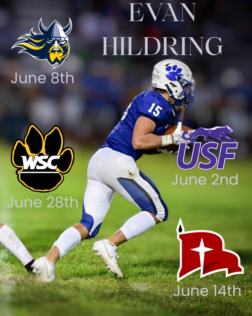 Evan Hildring (@evan_hildring) on Twitter photo Summer Camps !
Sioux Falls - June 2nd
Augustana - June 8th
Northwestern - June 14th
Wayne State - June 28th
<a href="/BAUERS_ELITE/">Bauerโs Elite</a> <a href="/West_LyonFB/">West Lyon Football</a> <a href="/JimGlogowski/">Coach Glo</a> <a href="/CoachCapUSF/">Spencer Capitani</a> <a href="/CoachOJ_/">Jerry Olszewski</a> <a href="/CoachChaseKing/">Chase King</a> <a href="/coachmmmcc/">Matt McCarty</a> <a href="/CoachBMoser/">Brett Moser</a> <a href="/Coach_KGaster/">Kaleb Gaster</a> <a href="/CoachDAMartin/">Coach DA</a> Summer Camps !
Sioux Falls - June 2nd
Augustana - June 8th
Northwestern - June 14th
Wayne State - June 28th
<a href="/BAUERS_ELITE/">Bauerโs Elite</a> <a href="/West_LyonFB/">West Lyon Football</a> <a href="/JimGlogowski/">Coach Glo</a> <a href="/CoachCapUSF/">Spencer Capitani</a> <a href="/CoachOJ_/">Jerry Olszewski</a> <a href="/CoachChaseKing/">Chase King</a> <a href="/coachmmmcc/">Matt McCarty</a> <a href="/CoachBMoser/">Brett Moser</a> <a href="/Coach_KGaster/">Kaleb Gaster</a> <a href="/CoachDAMartin/">Coach DA</a>