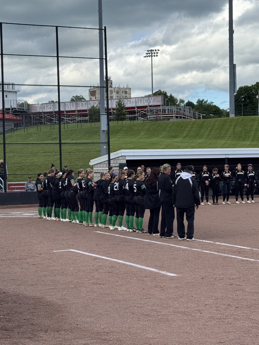 Mayfield Softball getting ready to take on Riverside in the District Finals at YSU. 

Go Cats!