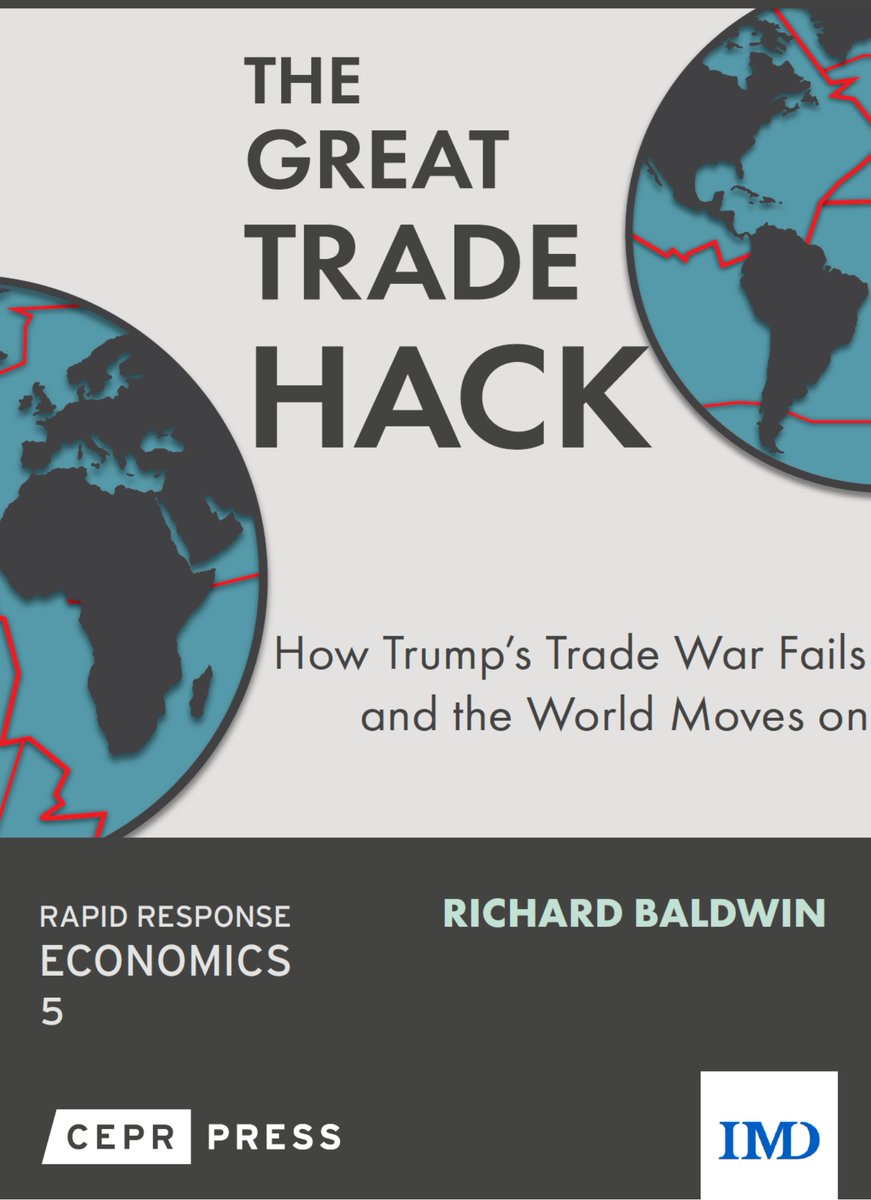 This looks like a must-read!

"The Great Trade Hack: How Trump’s Trade War Fails and the World Moves on" Richard Baldwin

"The Great Trade Hack argues that Trump’s actions should not be thought of as trade policy. His goal was to “hack” the world trade system in the sense of a