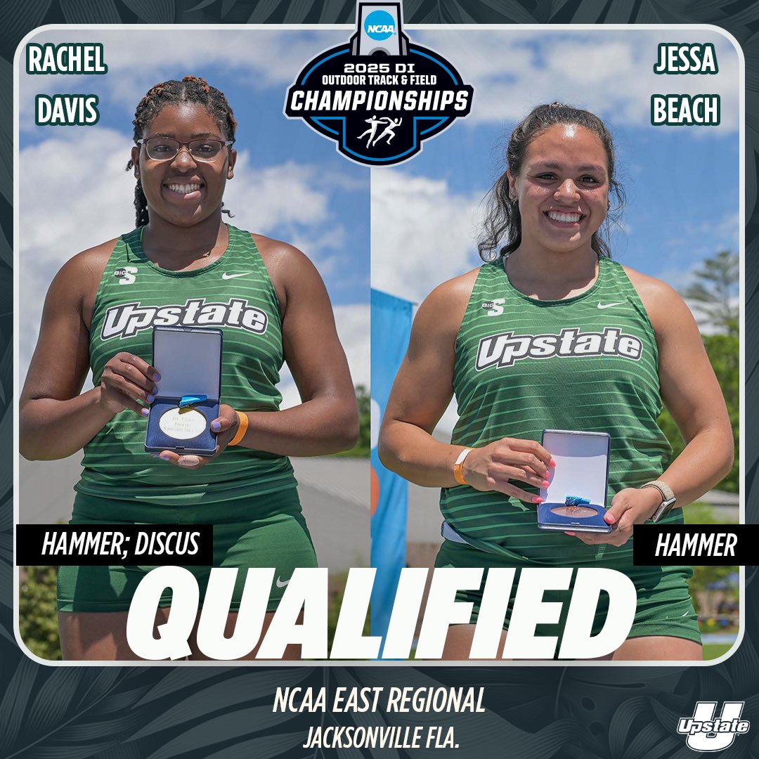 Spartanburg ➡️ Jacksonville for this dynamic duo!

Congratulations to Rachel Davis and Jessa Beach on qualifying for the NCAA East Regional!

#SpartanArmy ⚔️