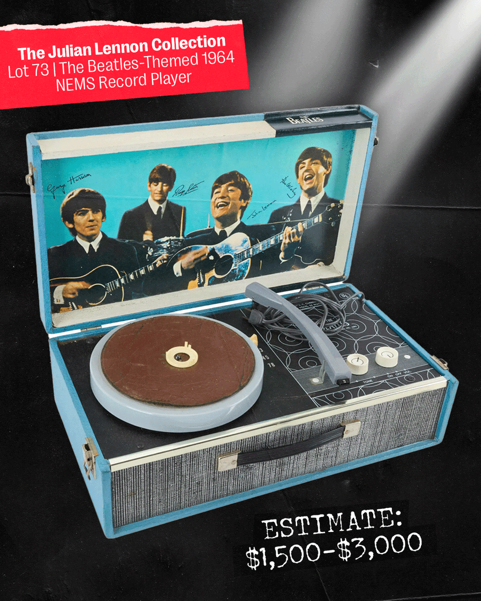 Music history comes alive in our "Music Icons" auction featuring rare Beatles artifacts from The Julian Lennon Collection, taking place online and at the Hard Rock Cafe in Times Square on May 30 &amp; 31.

50 lots directly connected to John Lennon, offering an unparalleled glimpse