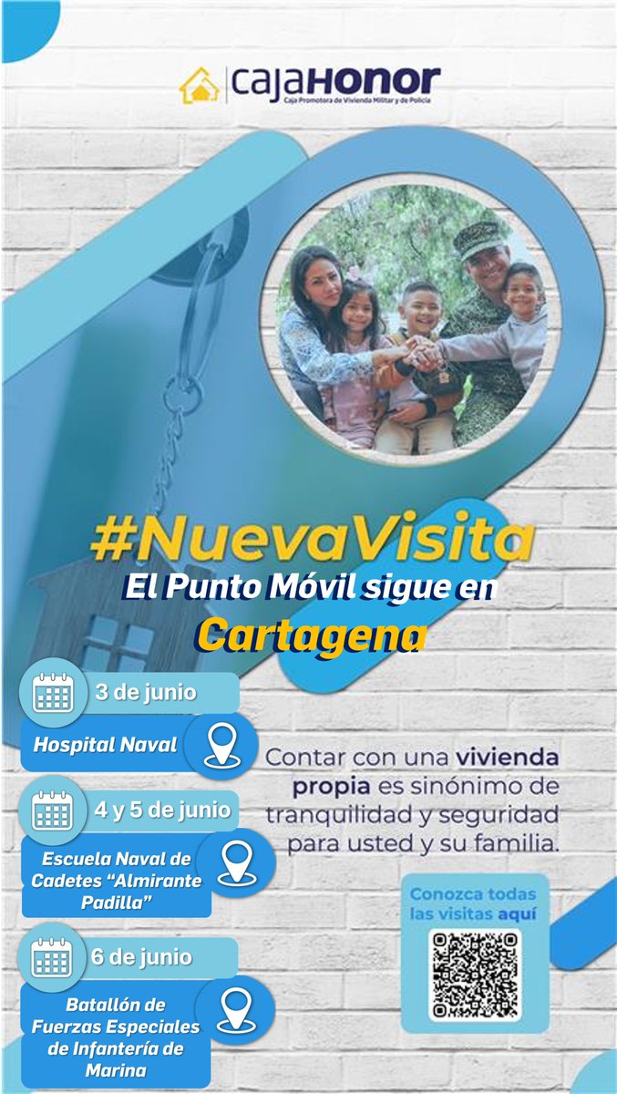#NuevaVisita La próxima semana el Punto Móvil visita estas Unidades Militares de la <a href="/ArmadaColombia/">Armada de Colombia</a>
