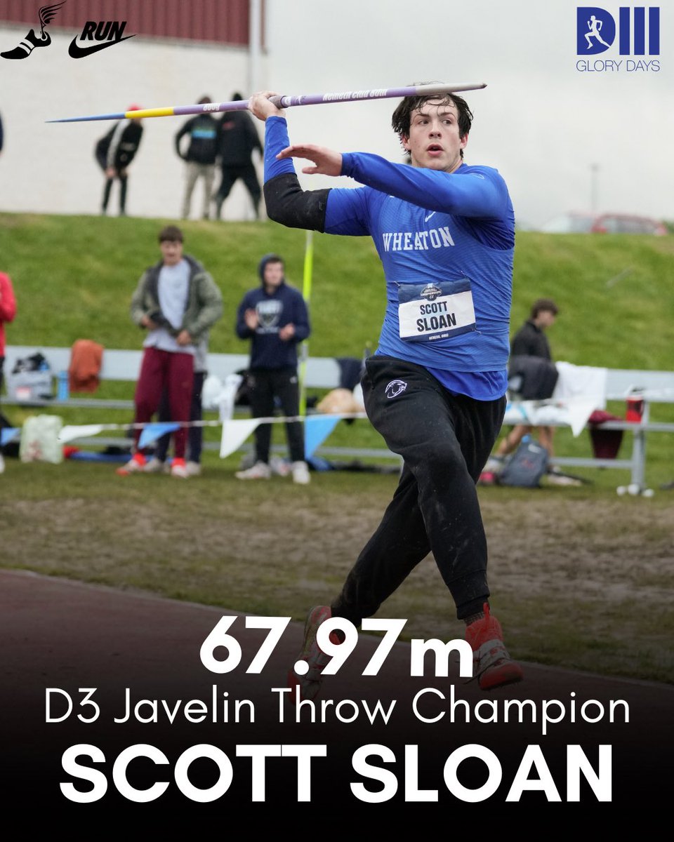 D3GloryDays's tweet photo. ALL YOU NEED IS A CHANCE!

Scott Sloan of Wheaton came into the national meet seeded fifth, but was the last one into the final.

He stayed in ninth until the last throw, when he PRed by a meter and a half to jump the entire field and win his first national title as a freshman. https://t.co/peS8SkAzsX