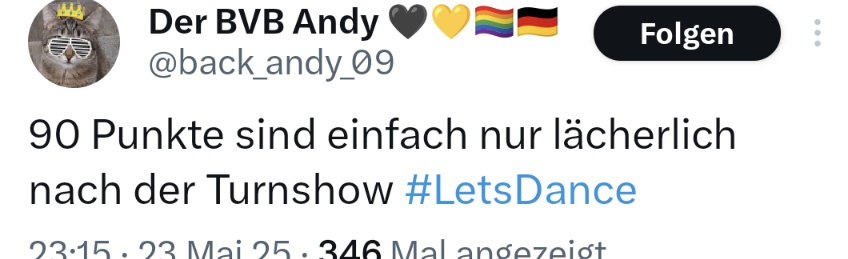 Mit Leistung hat er es nicht so 😄
#LetsDance