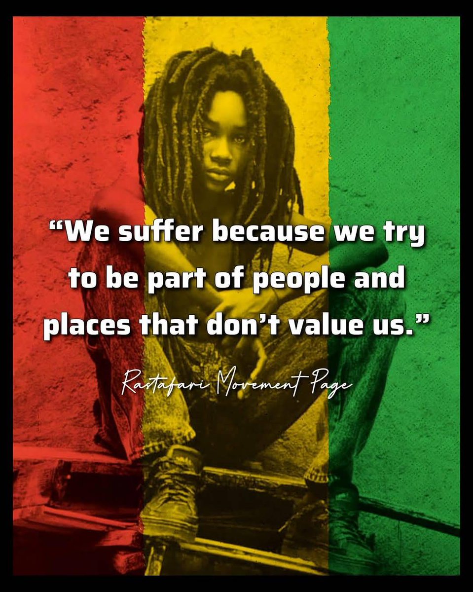“We suffer because we try to be PART of people and places that don’t value us.”

♥️💛💚