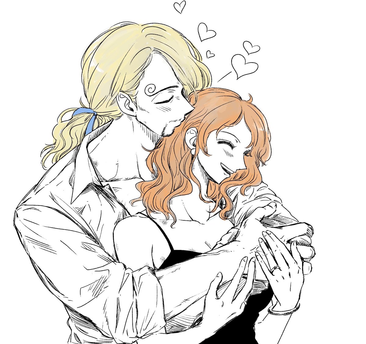 40산나미 낙서만 하고 공개한적이 없더라고 익깅쨩🥹 익깅쨩 덕에 꺼내본다💙🧡 상디가 매일 머리 묶어달라고 엄청 조를것같아 나미씨 못일어나는 날은 리본 골라달라고 찡찡거릴듯🤭 spin-spin.com/q/6803781e696f…