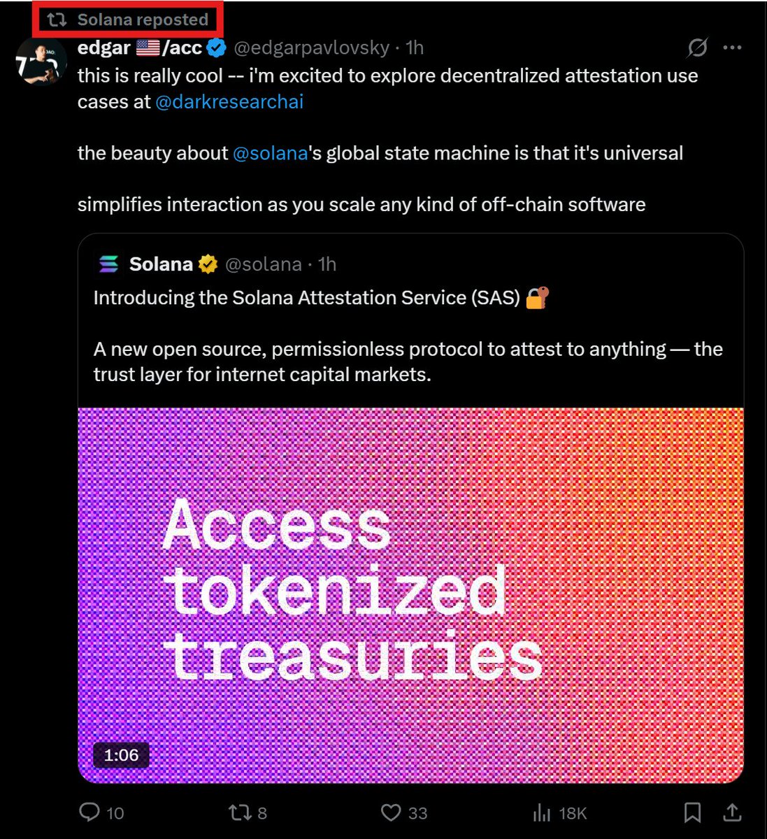Trnxhy's tweet image. Is something big happening... ? 🤯
- @solana reposted @edgarpavlovsky 🚨
$DARK market cap is $13.34M.
@darkresearchai is focusing on AI agents.
Reminds me of @griffaindotcom.
#GRIFFAIN had a $660M MKT Cap 4 months ago !