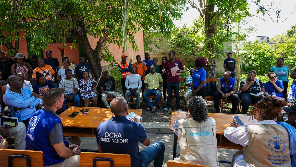 WFP Haiti (PAM) 🕊️ (@wfp_haiti) on Twitter photo Hinche (Centre Dept) has become a major hub hosting thousands displaced by violence.
#UN Heads <a href="/WFP/">World Food Programme</a>’s <a href="/WanjaKaaria/">Wanja Kaaria</a> alongside <a href="/UNICEFHaiti/">UNICEF Haiti</a>, <a href="/IOMHaiti/">IOM Haiti</a> & <a href="/OCHAHaiti/">OCHA Haiti</a>, visited IDP sites & host communities, met with local authorities to articulate a joint response plan. Hinche (Centre Dept) has become a major hub hosting thousands displaced by violence.
#UN Heads <a href="/WFP/">World Food Programme</a>’s <a href="/WanjaKaaria/">Wanja Kaaria</a> alongside <a href="/UNICEFHaiti/">UNICEF Haiti</a>, <a href="/IOMHaiti/">IOM Haiti</a> & <a href="/OCHAHaiti/">OCHA Haiti</a>, visited IDP sites & host communities, met with local authorities to articulate a joint response plan.