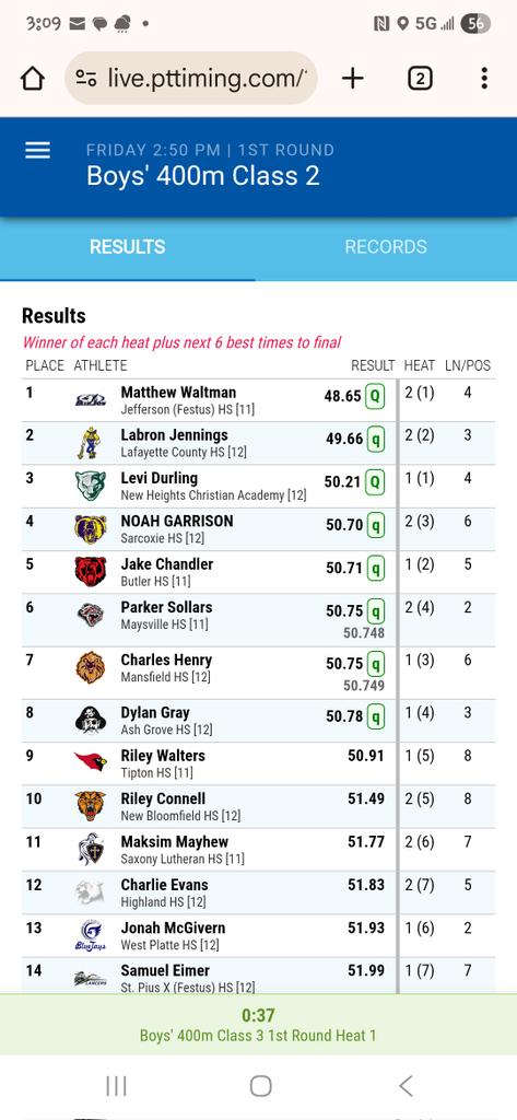 bluejaystrack's tweet image. Matthew Waltman makes the 400m look easy as he secures his spot in the finals tomorrow! Way to roll buddy!
@R7Activities