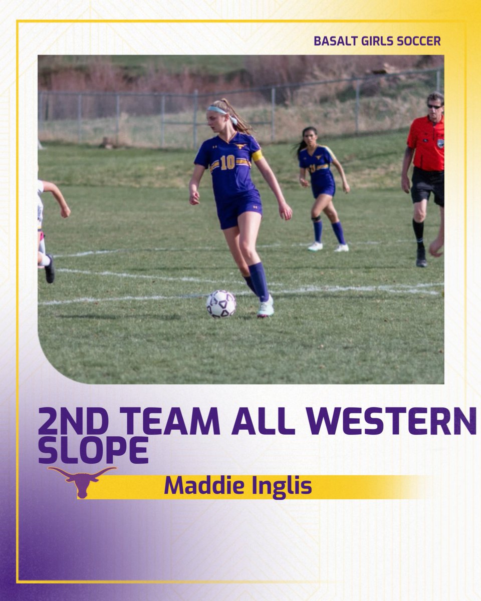Congratulations to SR Maddie Inglis for receiving 2nd team All Western Slope recognition for this 2025 season. Go Horns!

Felicitaciones a SR Maddie Inglis por recibir el reconocimiento del segundo equipo All Western Slope para esta temporada 2025. ¡Vamos cuernos!