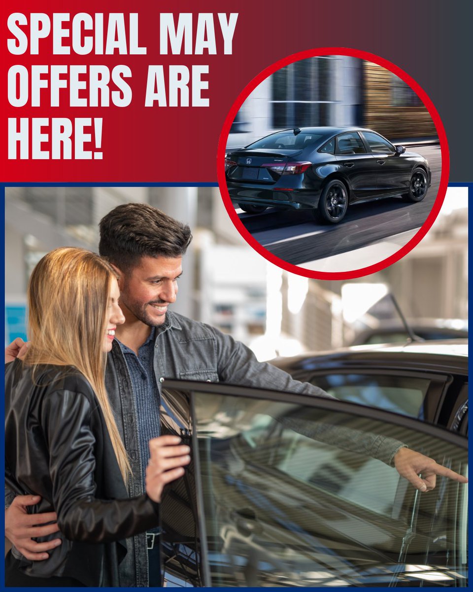 Your next Honda is waiting!⏰ Check out our May specials before they're gone at Katy Honda! 

Browse our offers now at tinyurl.com/3cm34w8t

#Honda #MaySavings #AdventureStartsNow