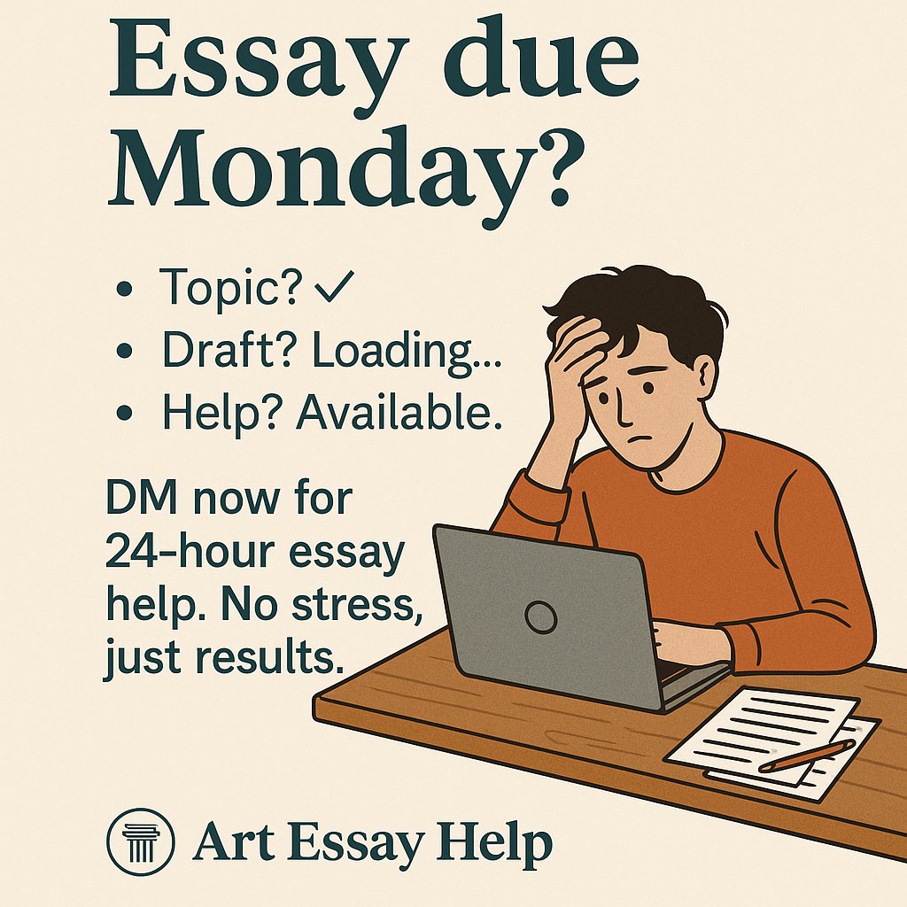 GradeProHelp's tweet image. Weekend Panic? We Got You.

Essay due Monday? Don’t stress. We write, review, and format assignments—fast and confidential.

DM now to beat the deadline.

#EssayHelp #StudentLife #LastMinuteHomework