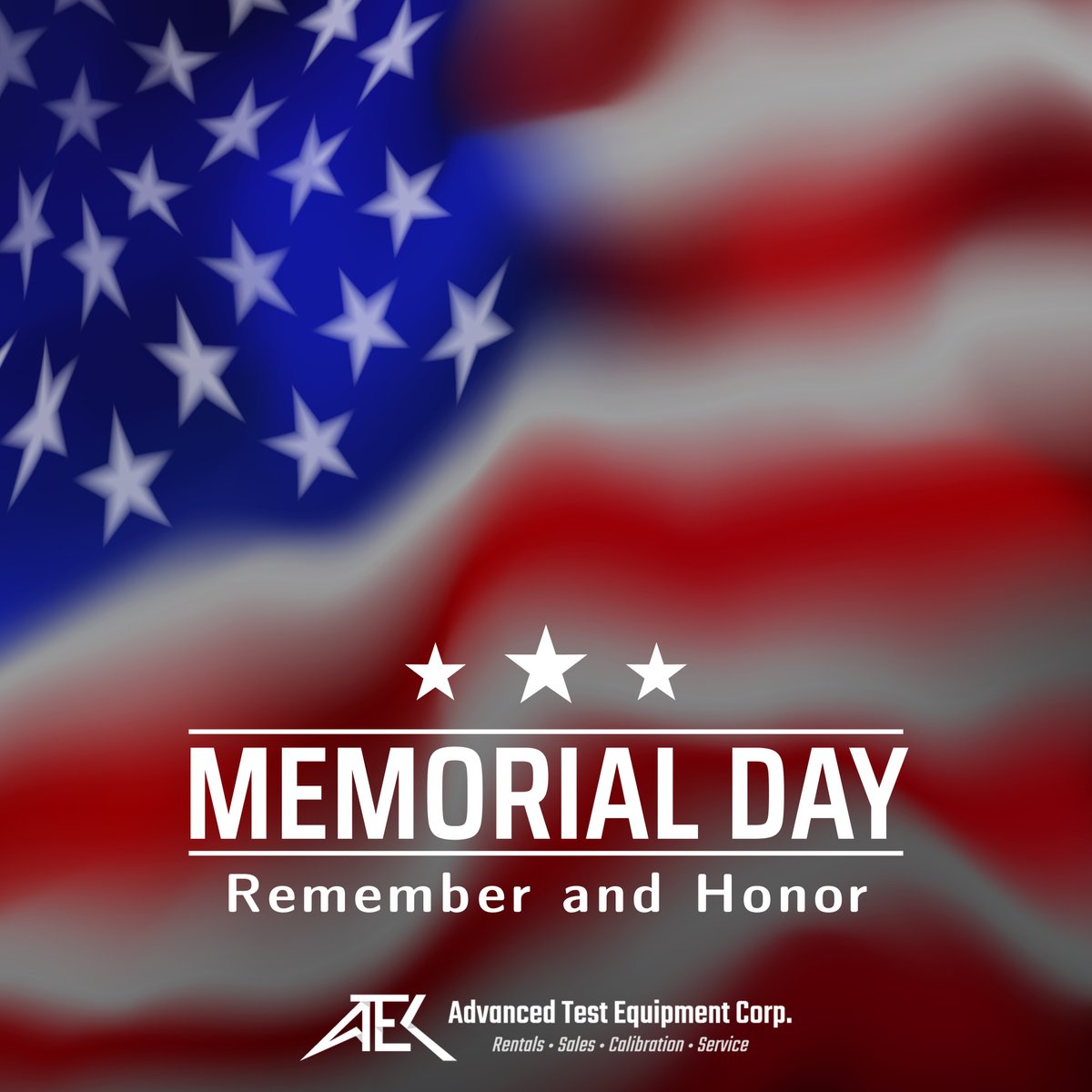 🕊️ Honoring the Brave.🎖️
ATEC will be closed on Memorial Day, May 26, as we honor those who gave their lives in service.

#MemorialDay #ServiceAndSacrifice #ATEC #TestandMeasurement