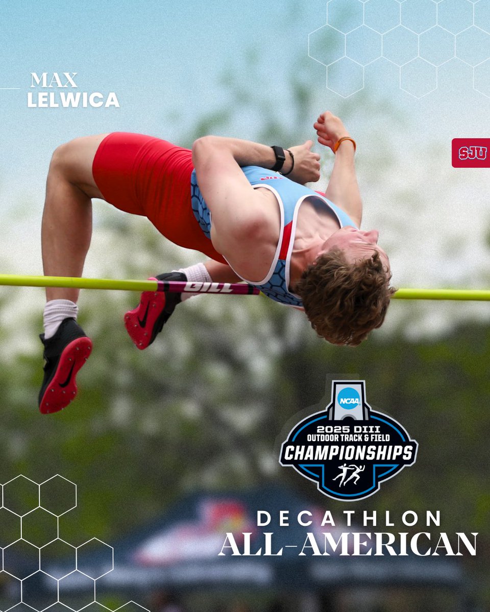 ALL-AMERICAN! Senior Max Lelwica takes third in the decathlon - the Johnnies' best finish in the event at nationals - with 6,848 points!

#GoJohnnies #d3tf