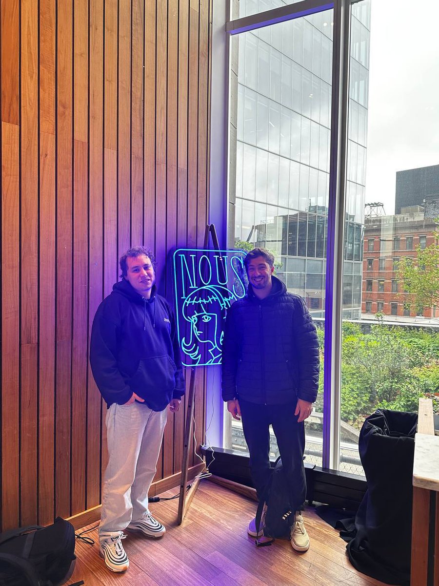 class_lambda's tweet photo. Loved meeting the @NousResearch team at Solana Accelerate!  

They brought the conversation on democratizing and decentralizing AI to NYC — and we were there for it.