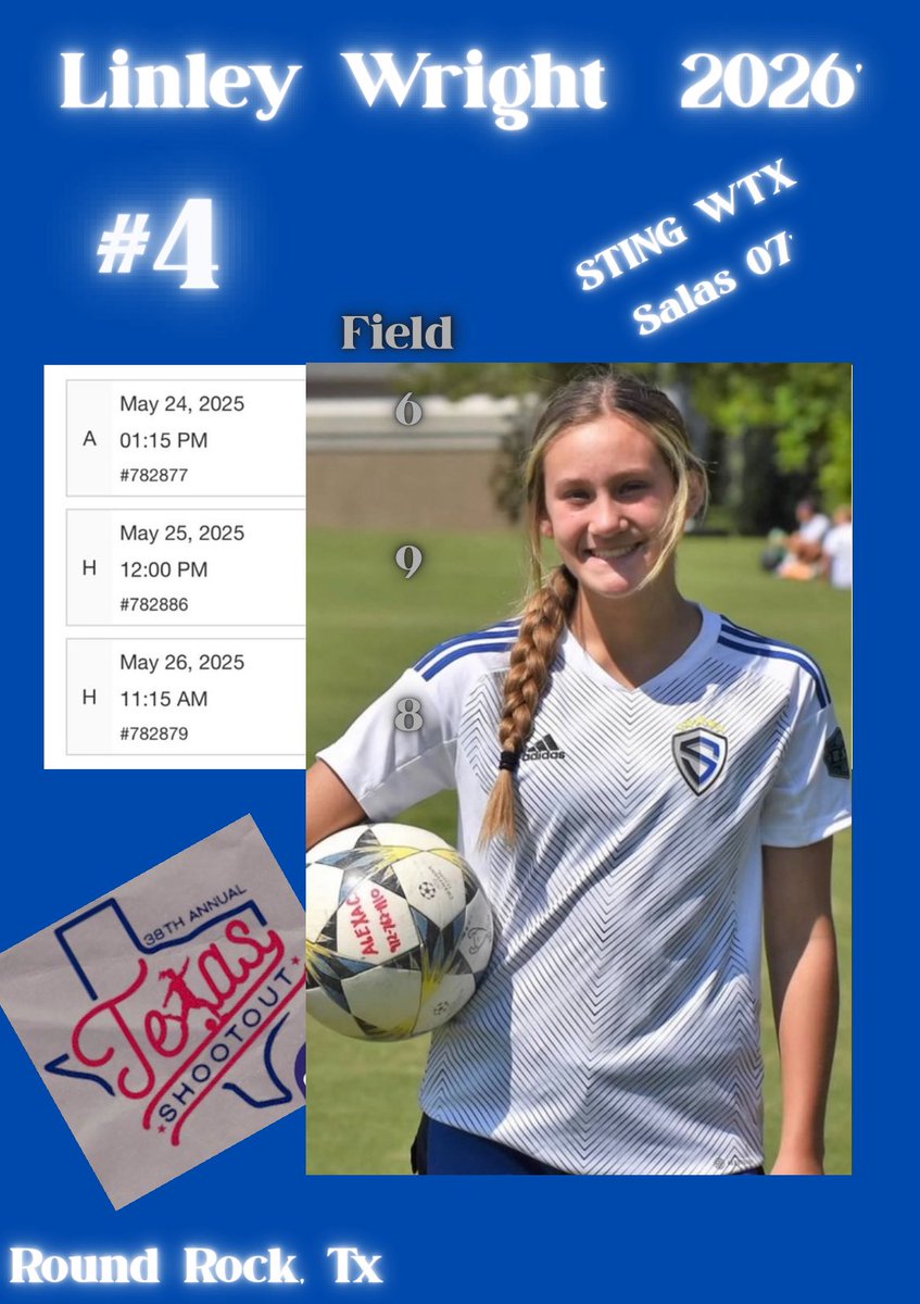 Linley Wright (@wrightlinley) on Twitter photo Weekend on the pitch !!! Hope to see you there Round Rock, Tx Multipurpose Complex !!! <a href="/SteveHoleman/">Steve Holeman</a> <a href="/nmstockie_TXST/">Nathan Stockie</a> <a href="/EszterToth18/">Eszter Toth</a> <a href="/_stephensalas_/">Stephen Salas</a> <a href="/TomStone9/">Tom Stone</a> <a href="/charlotteteeter/">Charlotte Teeter Masters</a> <a href="/ashleypgordon/">Ashley Gordon</a> <a href="/theNathanK9/">Nathan Kogut</a> <a href="/coachcolton/">Colton Bryant</a> <a href="/TarletonSoccer/">Tarleton State Soccer</a> <a href="/rex_carrell/">Rex Carrell</a> <a href="/lexistinson/">Lexi Stinson</a> <a href="/LucaCrivellari2/">Luca Crivellari</a> Weekend on the pitch !!! Hope to see you there Round Rock, Tx Multipurpose Complex !!! <a href="/SteveHoleman/">Steve Holeman</a> <a href="/nmstockie_TXST/">Nathan Stockie</a> <a href="/EszterToth18/">Eszter Toth</a> <a href="/_stephensalas_/">Stephen Salas</a> <a href="/TomStone9/">Tom Stone</a> <a href="/charlotteteeter/">Charlotte Teeter Masters</a> <a href="/ashleypgordon/">Ashley Gordon</a> <a href="/theNathanK9/">Nathan Kogut</a> <a href="/coachcolton/">Colton Bryant</a> <a href="/TarletonSoccer/">Tarleton State Soccer</a> <a href="/rex_carrell/">Rex Carrell</a> <a href="/lexistinson/">Lexi Stinson</a> <a href="/LucaCrivellari2/">Luca Crivellari</a>