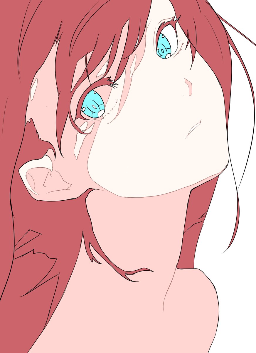 SabreFeelings's tweet image. Aoko drawing procces
