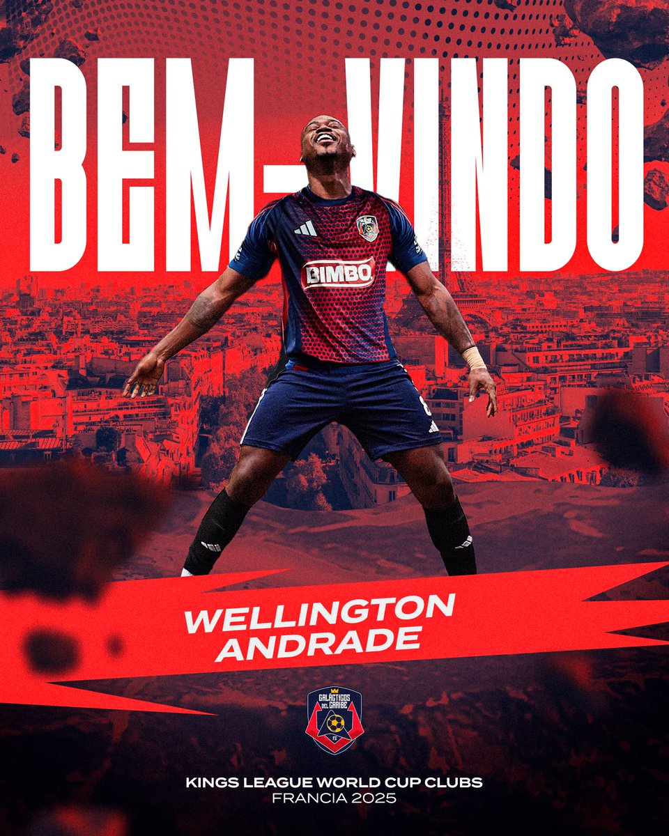 Galacticos Del Caribe (@galacticosdelca) on Twitter photo ¡TENEMOS SEGUNDO REFUERZO DE WILDCARD! ❤️💙
Wellington Andrade llega proveniente de <a href="/fc_realelite/">F.C. Real Elite</a> bajo un acuerdo de cesión únicamente para la Kings World Cup. Con toda su técnica, clase y jogo bonito, nos viene a reforzar para conseguir hacer historia en el mundial 🏆💪🏻 ¡TENEMOS SEGUNDO REFUERZO DE WILDCARD! ❤️💙
Wellington Andrade llega proveniente de <a href="/fc_realelite/">F.C. Real Elite</a> bajo un acuerdo de cesión únicamente para la Kings World Cup. Con toda su técnica, clase y jogo bonito, nos viene a reforzar para conseguir hacer historia en el mundial 🏆💪🏻