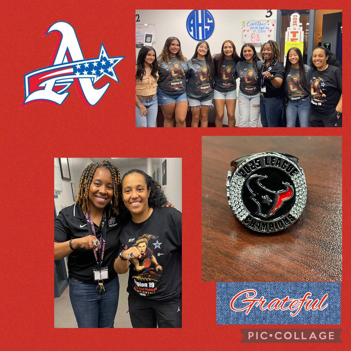 Joi Woodard (@jwood_ahs) on Twitter photo Incredibly honored and extremely grateful to be able to share in the success of the <a href="/Americas_HS/">Nancy Torres</a> Trailblazing Texans flag football team, who last night captured the First-Ever Region 19 championship! I am so incredibly proud of everyone in this program. Thank you for this honor. Incredibly honored and extremely grateful to be able to share in the success of the <a href="/Americas_HS/">Nancy Torres</a> Trailblazing Texans flag football team, who last night captured the First-Ever Region 19 championship! I am so incredibly proud of everyone in this program. Thank you for this honor.