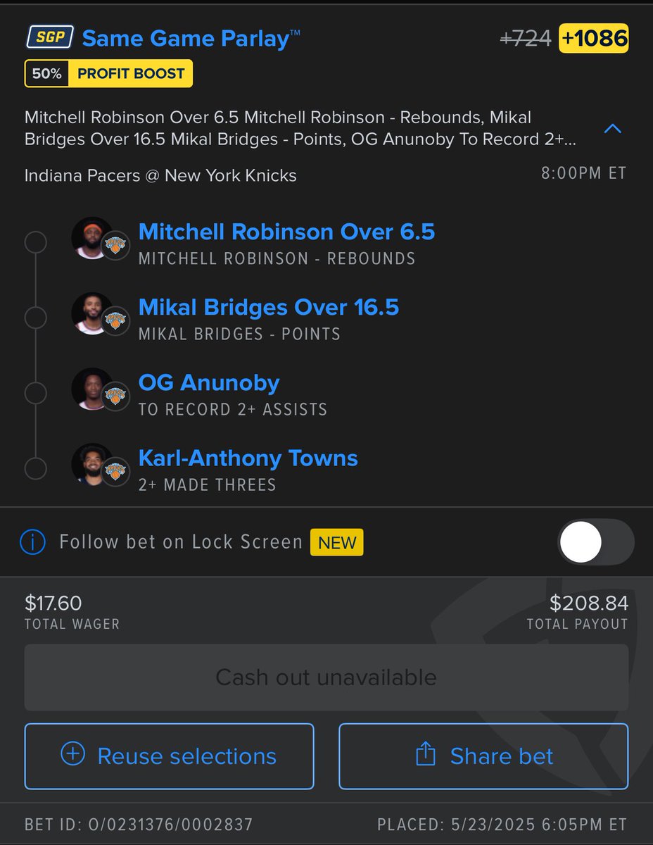 Philly_FastFeet's tweet photo. The move tonight for the Knicks  !!! 3 piece of separate parlays  hit last night on a ticket set up like this let’s do it tonight https://t.co/gZ43o2C6BC
