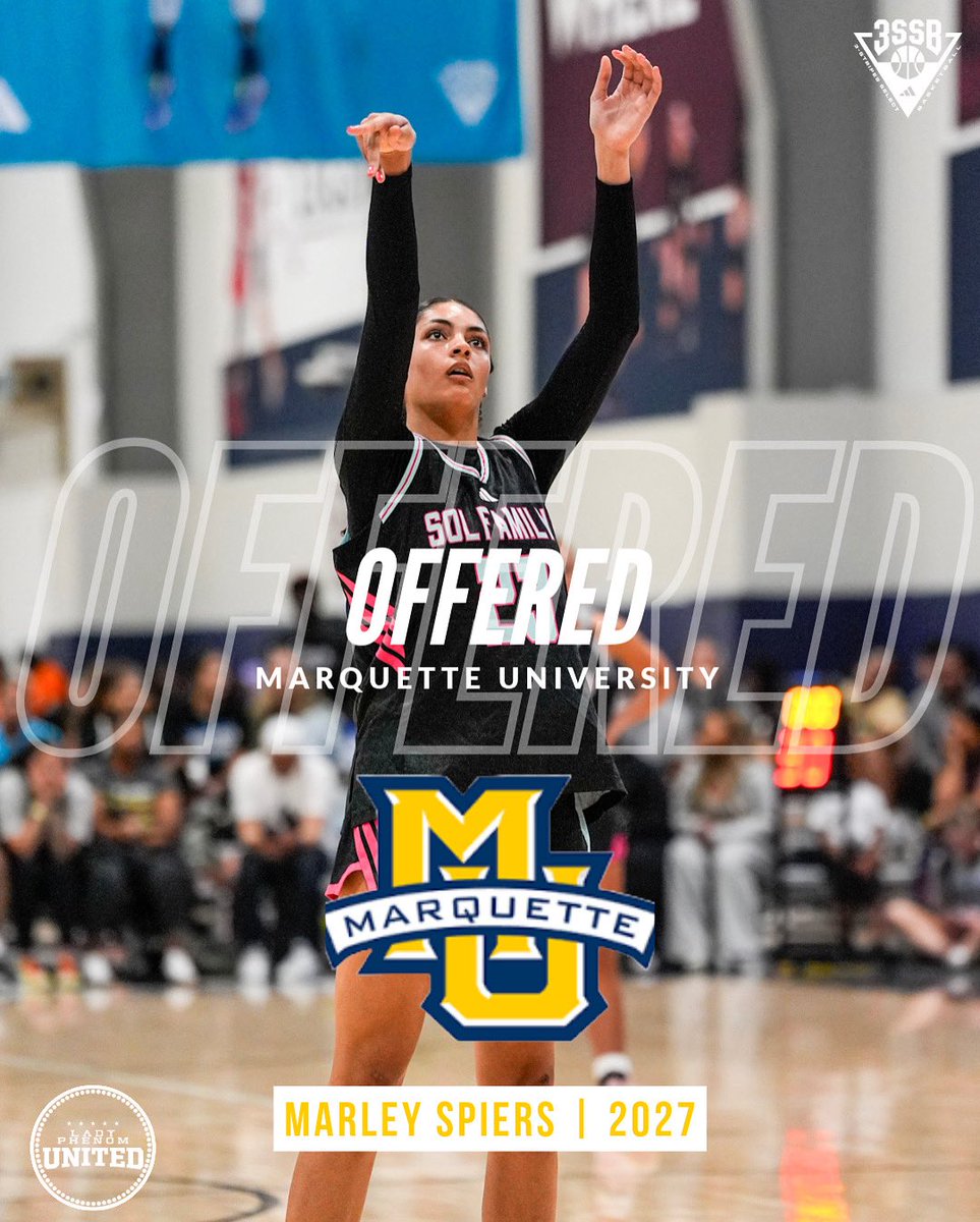 Lady Phenom United (@united_phenom) on Twitter photo Congrats to our 2027 Post <a href="/MarleySpiers23/">Marley Spiers</a> on the offer from <a href="/MarquetteWBB/">Marquette WBB</a> <a href="/3SSBGCircuit/">3Stripes Select Basketball Girls Circuit</a> Congrats to our 2027 Post <a href="/MarleySpiers23/">Marley Spiers</a> on the offer from <a href="/MarquetteWBB/">Marquette WBB</a> <a href="/3SSBGCircuit/">3Stripes Select Basketball Girls Circuit</a>