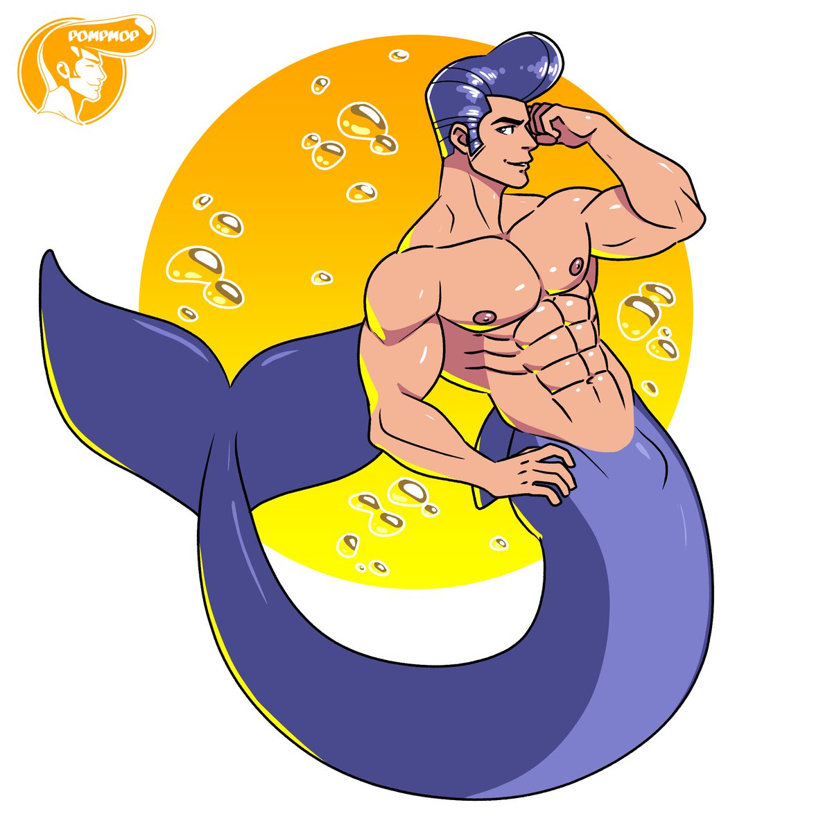 Here's a hot merman I posted to Patreon a while back! Posting it now for MerMay! 

discord.gg/eKdEhb9S
patreon.com/pompmop

#MerMay #mermaid #merman #merfolk #mermaid #mermen
#gayart #lgbtart #queerart #lgbtqart #pompadour