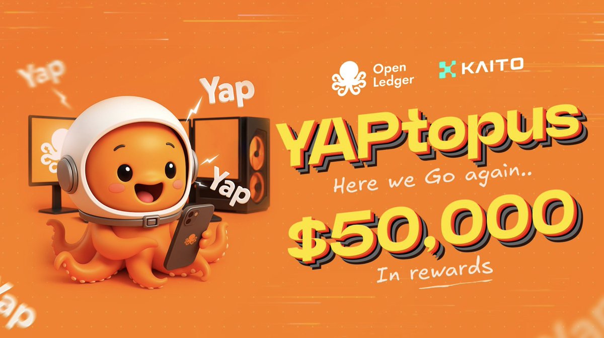 YAPtopus is back — and this time it's OpenLedger x Kaito.

Openledger will compensate each contributor fairly. They also give 2M $OPEN tokens to the top 200 yappers.

Yaptopus’ regional coverage rule perfectly kick-started the grand idea of Openledger’s Fair Contribution Reward