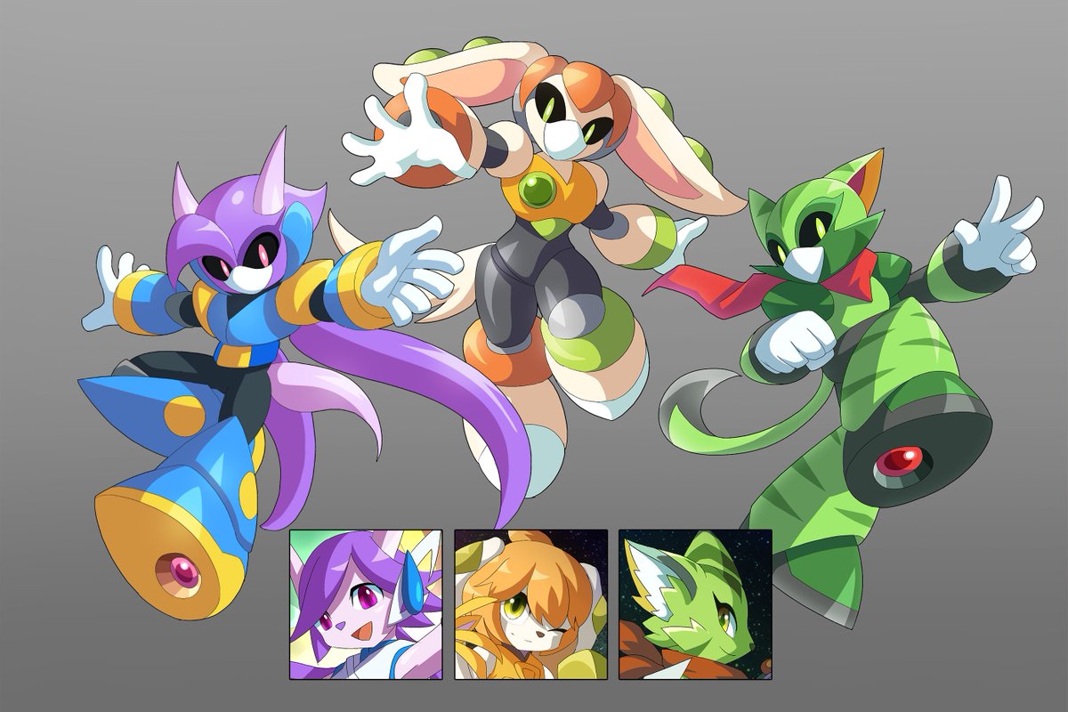 MegamanUMX's tweet image. Freedom Planet x Megaman
Commission for zeromegas on DeviantArt.
Carol, Lilac and Milla as Roboticized Masters.