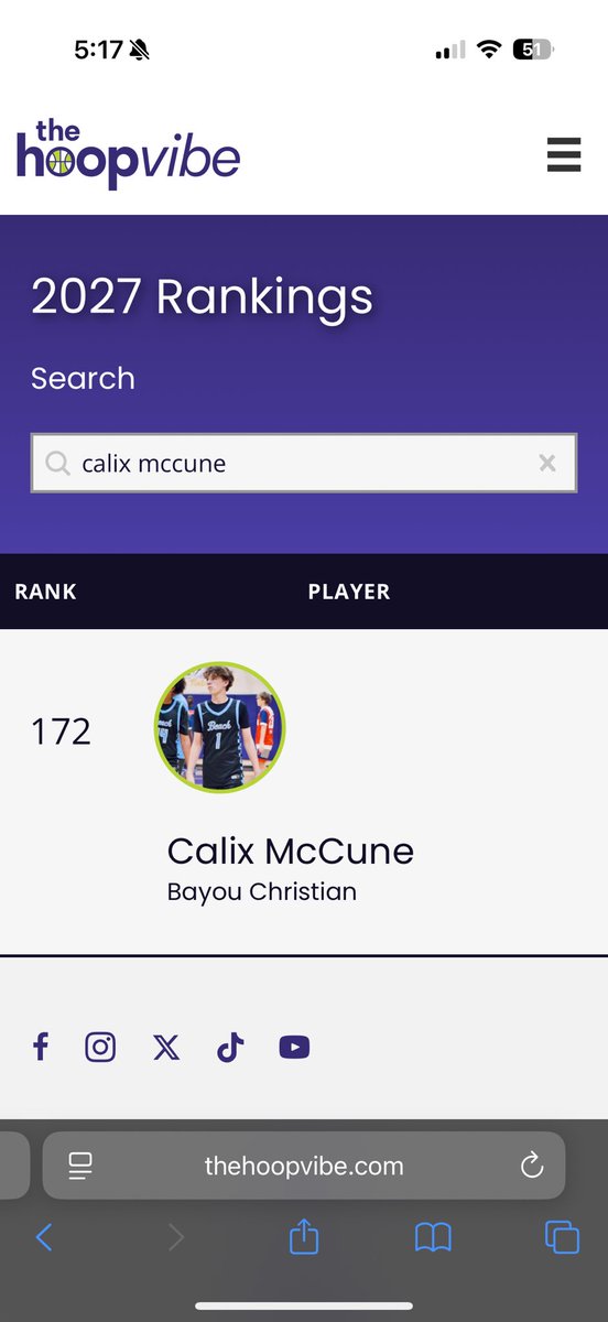 Calix McCune (@calixmccune) on Twitter photo Thank you to <a href="/thehoopvibe/">ᴊᴀᴋᴇ ᴘᴇʀᴘᴇʀ</a> for ranking me 172nd in their Florida 2027 Rankings.
<a href="/prephoopsfl/">Prep Hoops Florida</a> <a href="/PrepHoops/">Prep Hoops 🏀</a> <a href="/g_ruppel/">Garrett Ruppel</a> <a href="/RossVDG14/">Ross Van De Griek</a> <a href="/IssaBucketPro/">Issa Bucket</a> Thank you to <a href="/thehoopvibe/">ᴊᴀᴋᴇ ᴘᴇʀᴘᴇʀ</a> for ranking me 172nd in their Florida 2027 Rankings.
<a href="/prephoopsfl/">Prep Hoops Florida</a> <a href="/PrepHoops/">Prep Hoops 🏀</a> <a href="/g_ruppel/">Garrett Ruppel</a> <a href="/RossVDG14/">Ross Van De Griek</a> <a href="/IssaBucketPro/">Issa Bucket</a>
