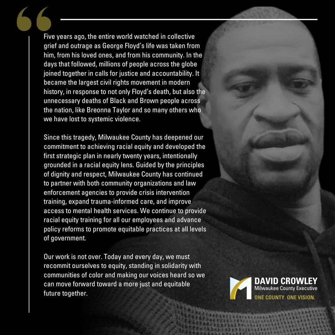 Five years ago, George Floyd’s life was taken from him, from his loved ones, and from his community.

In the days that followed, millions of people across the globe joined together for the largest civil rights movement in modern history, in response to not only Floyd’s death, but