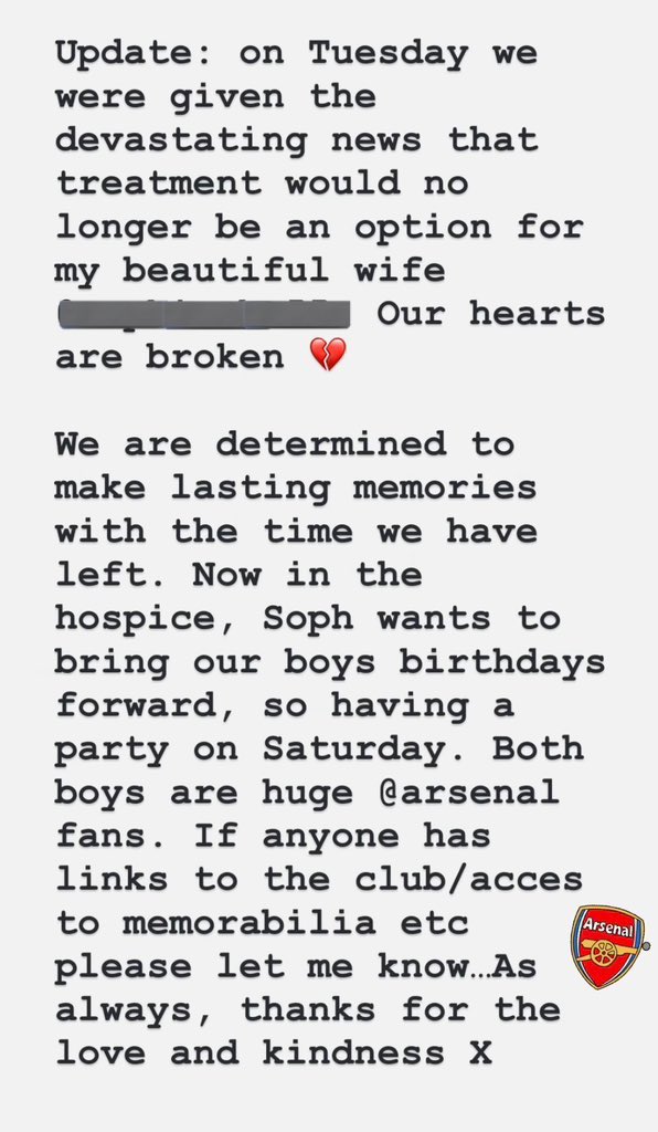 KRP915's tweet photo. Can anyone please help my friends it would mean so much to give their boys a drop of happiness 🙏❤️ @Arsenal @SkySports @SkyFootball @footballontnt @tntsports @Thiery_Henrytt @SkyBet 
#arsenal #football #sky #skybet #PleaseShare #PleaseRP https://t.co/BHSsOSWuOl