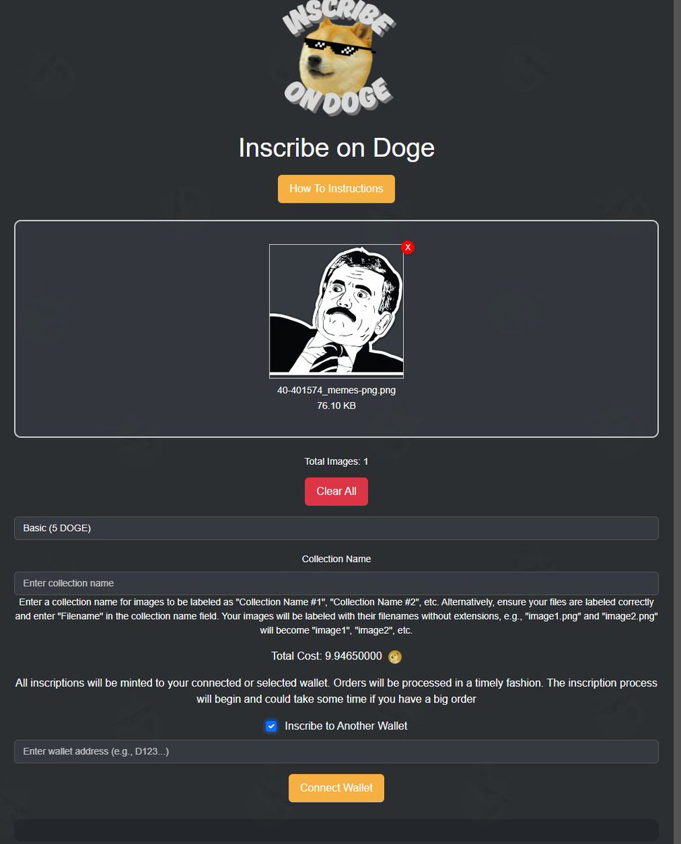 Heimdall_Bull's tweet photo. V2 Now live for testing ..

https://t.co/K34BlVzSW5

Cheaper basic metadata 50% cheaper

Now you have the ability to inscribe to another wallet so not just the connected one that you are paying with.

If processing an order with metadata, there is an example and explanation of how you can do it ...

When the order is complete you can click the download metadata button to download the data you need for https://t.co/XCN0t2OjWN!!

It needs testing .. But Its Fast, Smooth, Efficient & Good Value..

Doginals To The MoOoOoOoOoOoOoOoOoOoOoOoOoOoN🚀🌕