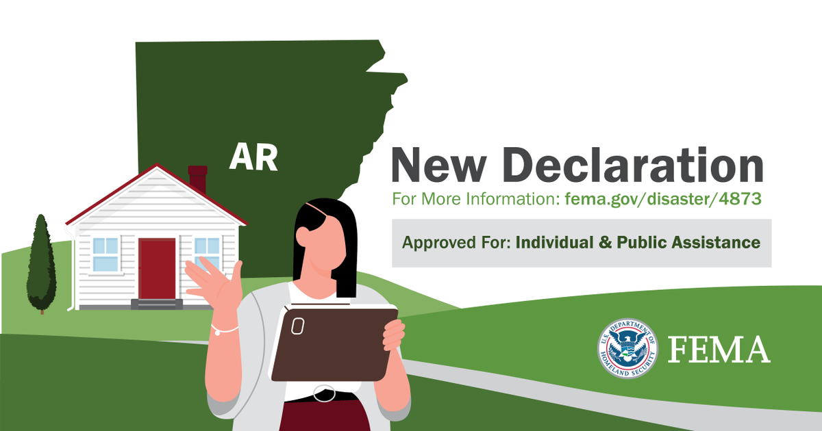 Arkansas: @potus approved a major declaration to support recovery efforts after the April 2-22 severe storms, tornadoes and flooding. Residents in 40 declared counties can now apply for assistance at disasterassistance.gov. 
More info: fema.gov/press-release/…