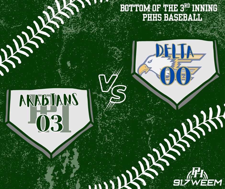 Bottom the of the 3rd inning! <a href="/PHHSAthletics/">Arabians Athletics</a>
