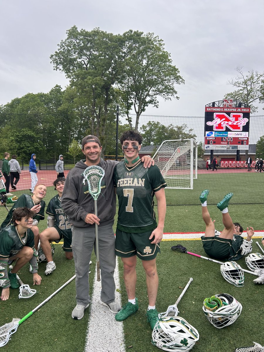 Big game for the boys today as they went to North Attleboro and beat them 21 to 4, but no day bigger than the one that Cooper Masso had scoring 11 goals during the game! Cooper decided to share the <a href="/AJsArmy10/">AJ's Army</a> stick with Coach Izzo!
