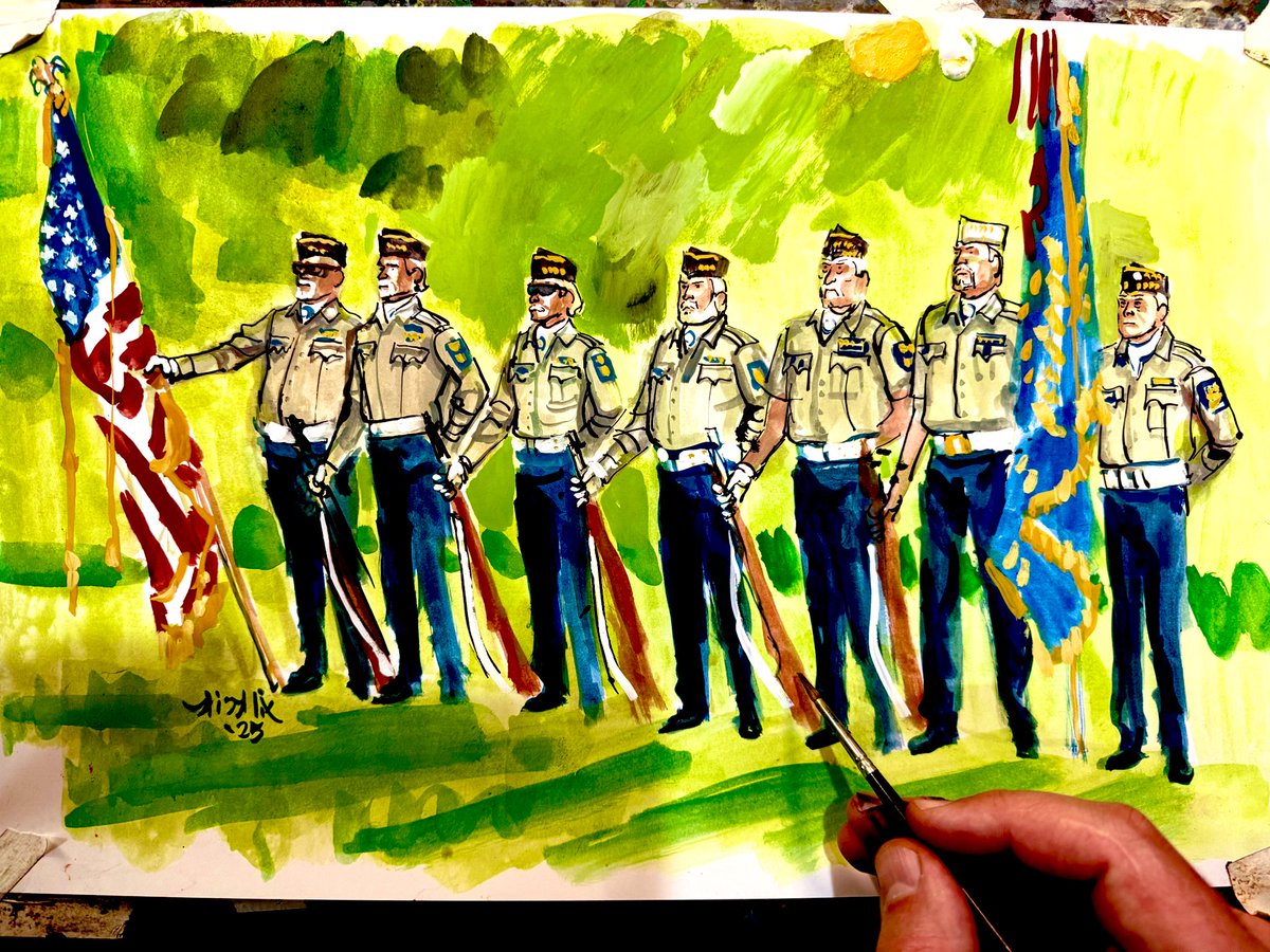 A sketch from last nights concert at Victory Memorial Parkway in #Robinsdale, MN.