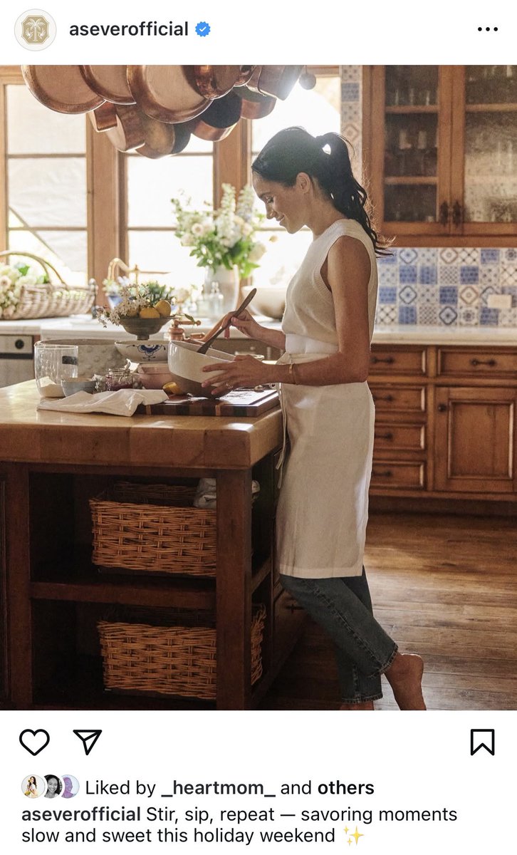 Meghan Markle is not taking the Flamingo Estate/Highgrove collab very well. She’s staring at an empty bowl in her outdated kitchen thinking it’s a flex.