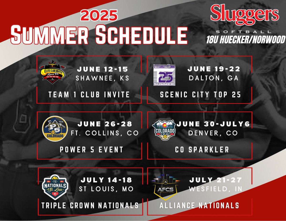 💥SUMMER SCHEDULE💥