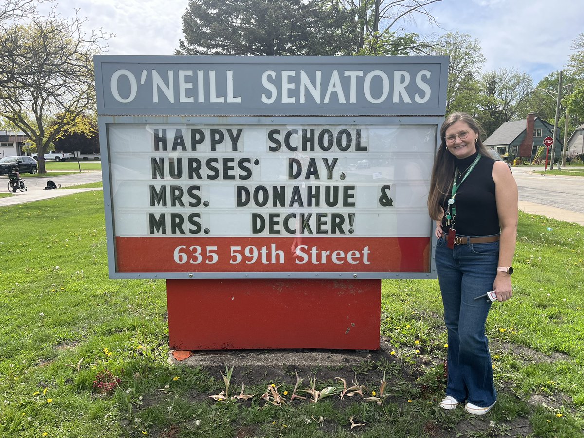 We are so grateful for our INCREDIBLE nurses! Thank you, Mrs. Decker and Mrs. Donahue, for taking such good care of our Senators!  #dg58pride #senatorsbettertogether