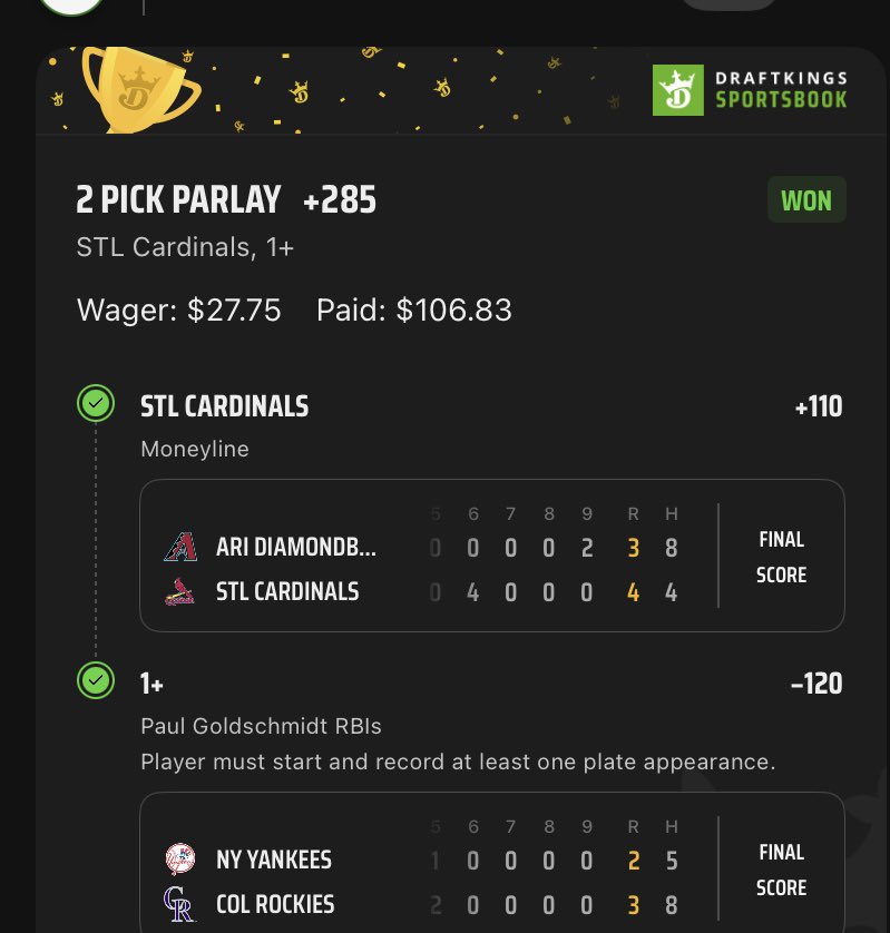 LegendsinTheLab's tweet image. Baseball hit tonight too what did i say PAUL GOLDY RBI-120 #MLBPicks  #Yankees #Cardinals