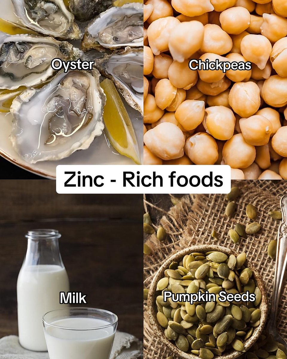You’re being sold vitamins you could literally eat. These foods = nature’s supplements... 👇🏼 

1. Zinc Rich Foods